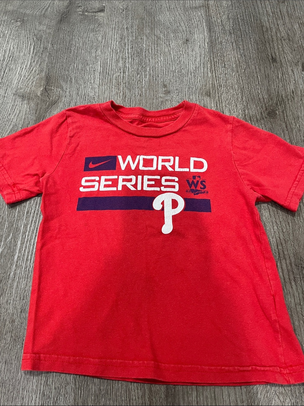 Nike Kids Red Philadelphia 'World Series' Graphic Tee